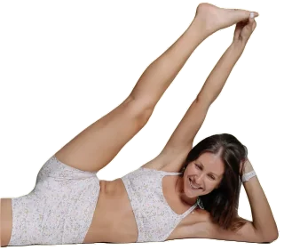 A side-lying stretch — Liubov Makarovskaya, trainer in Belgrade